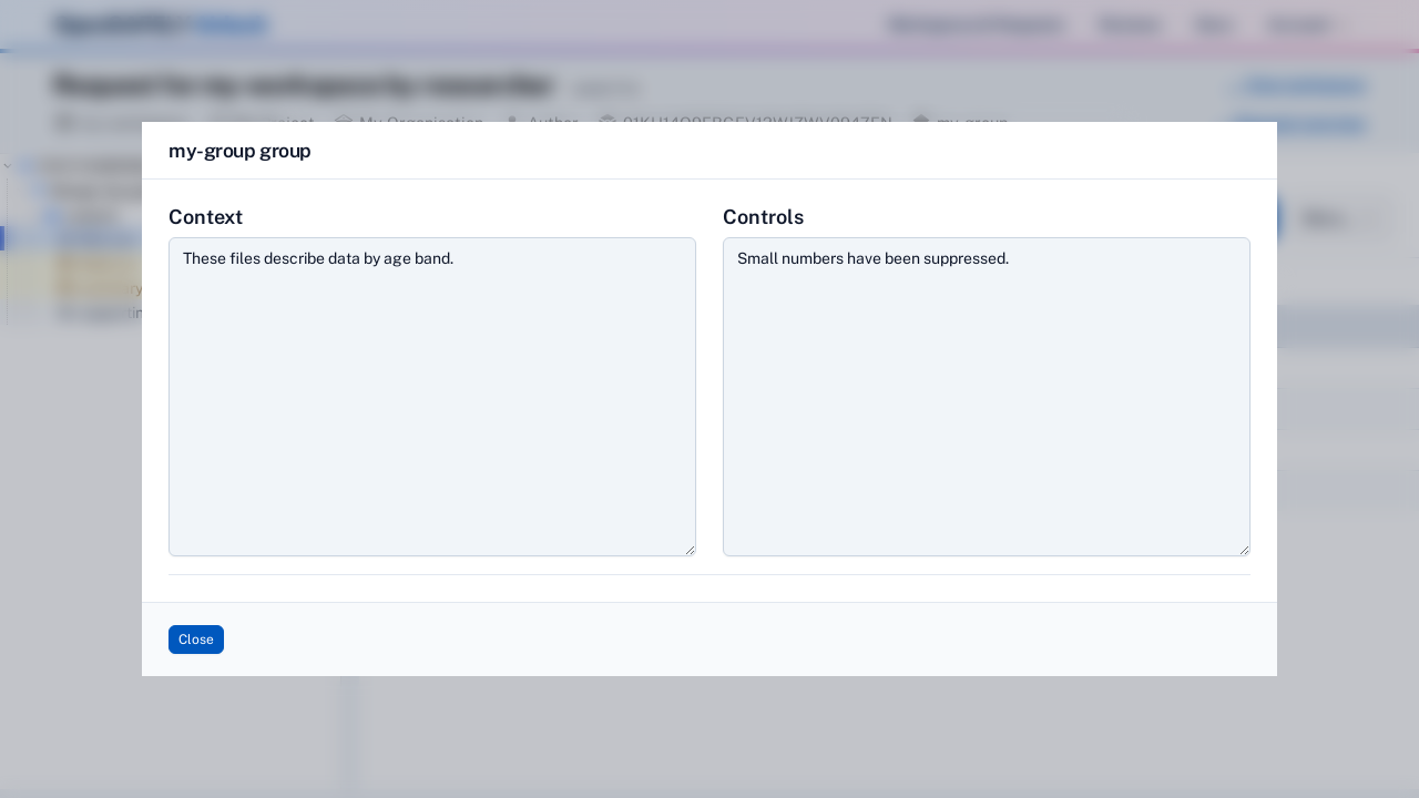 Context, controls and comments modal