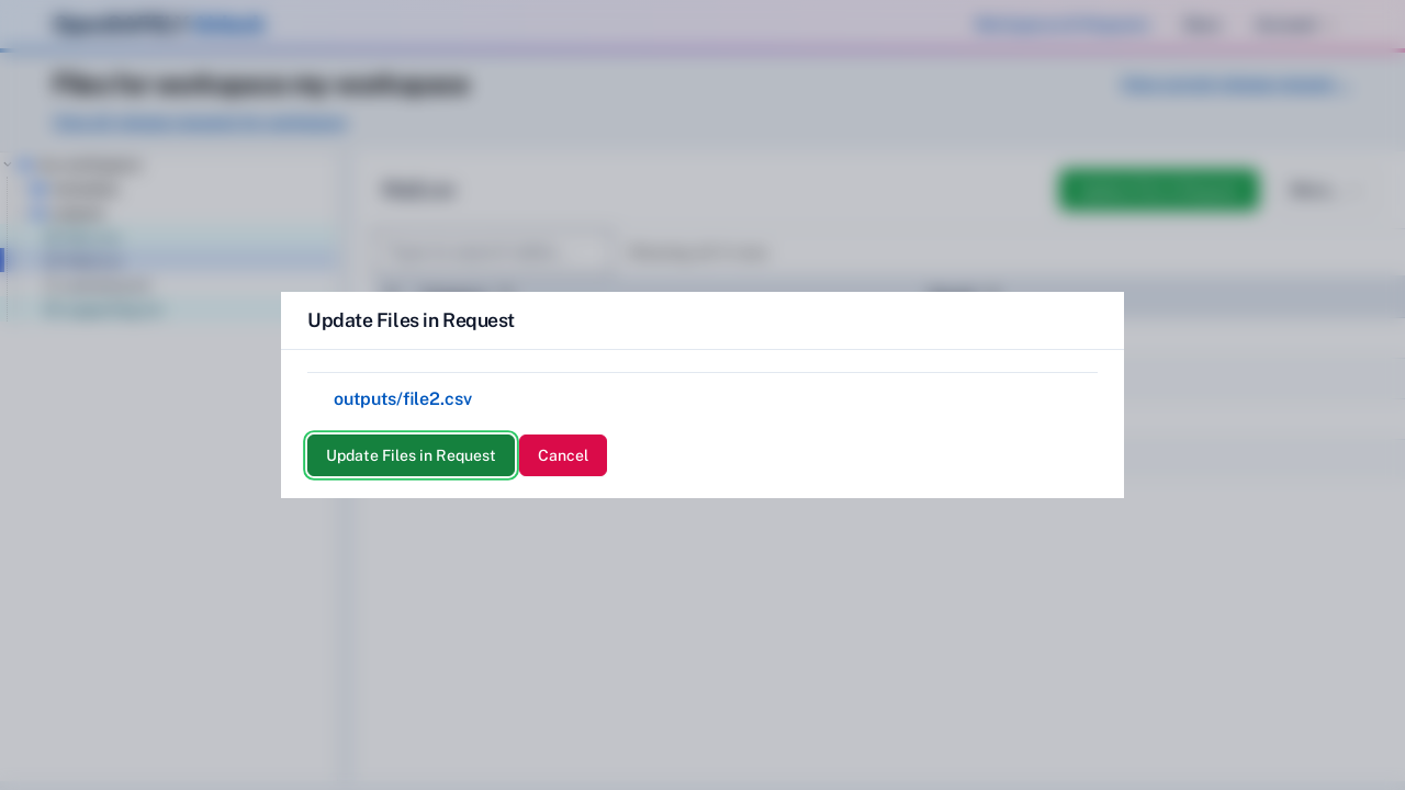 File update dialogue