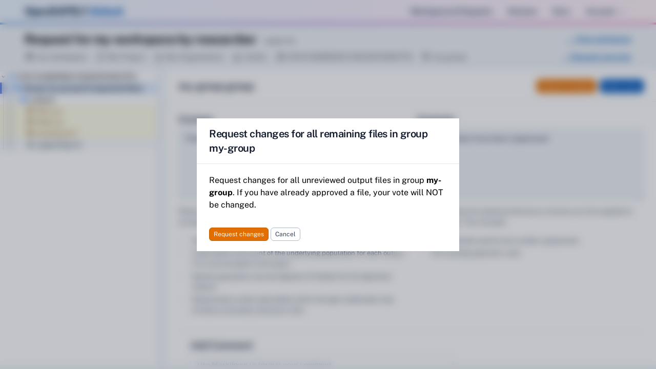Request changes on group confirmation