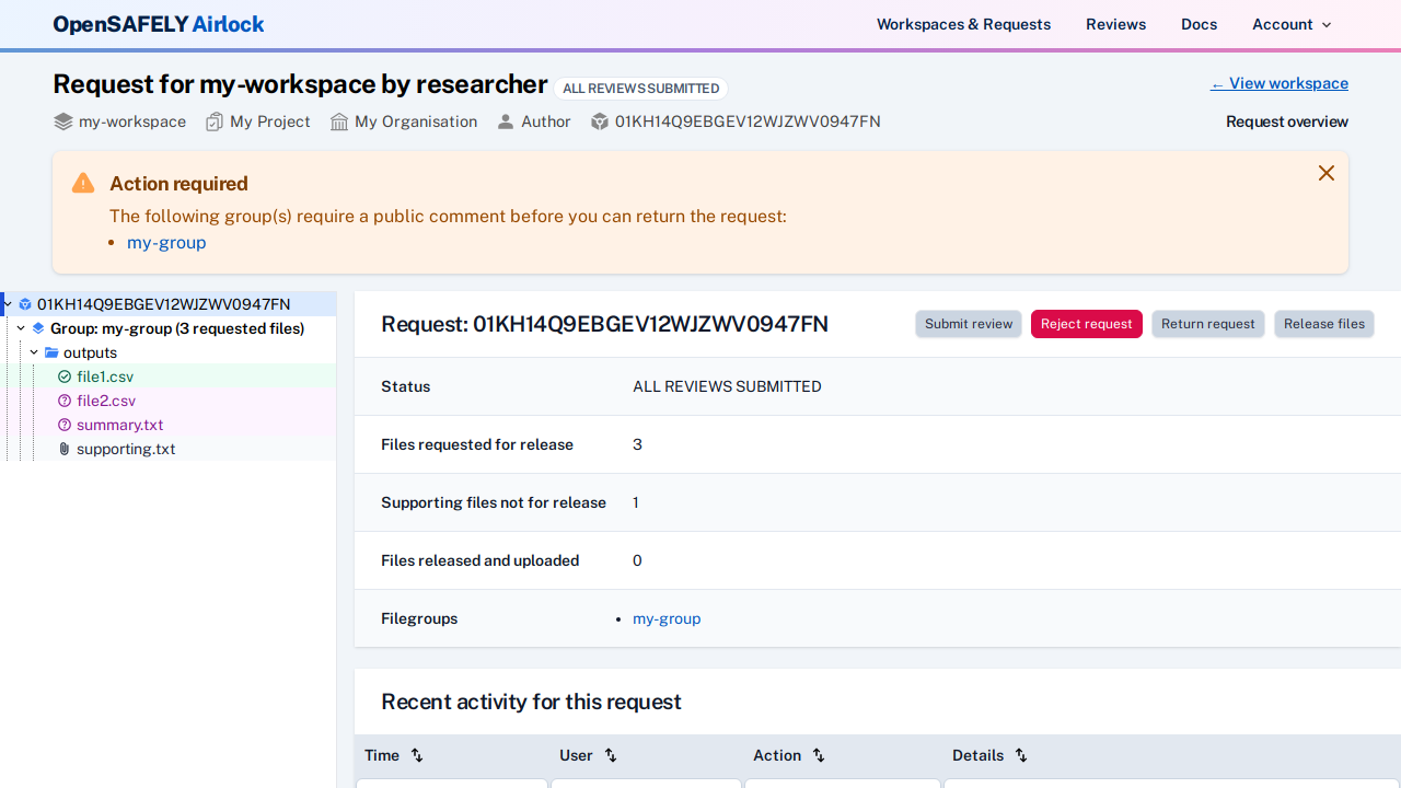 Public comments required before returning request