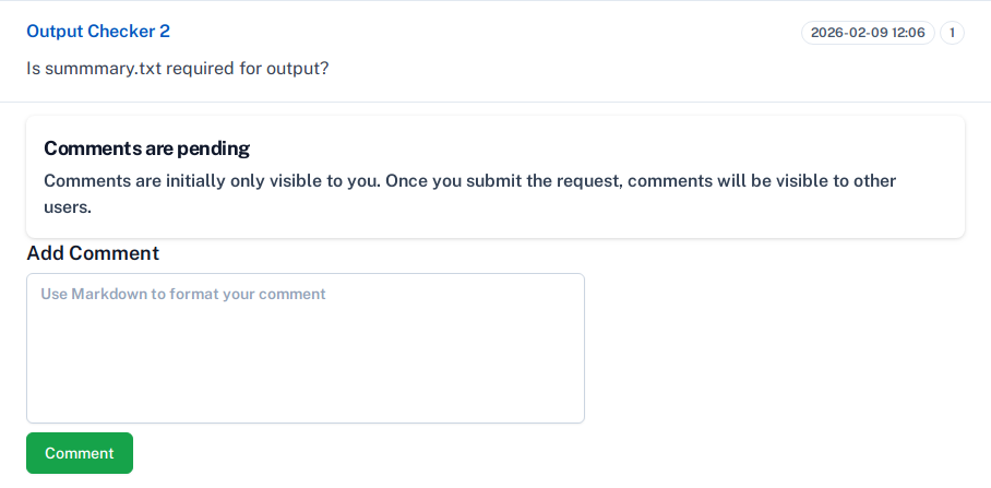 Tree for a returned request