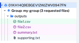 Tree for a returned request