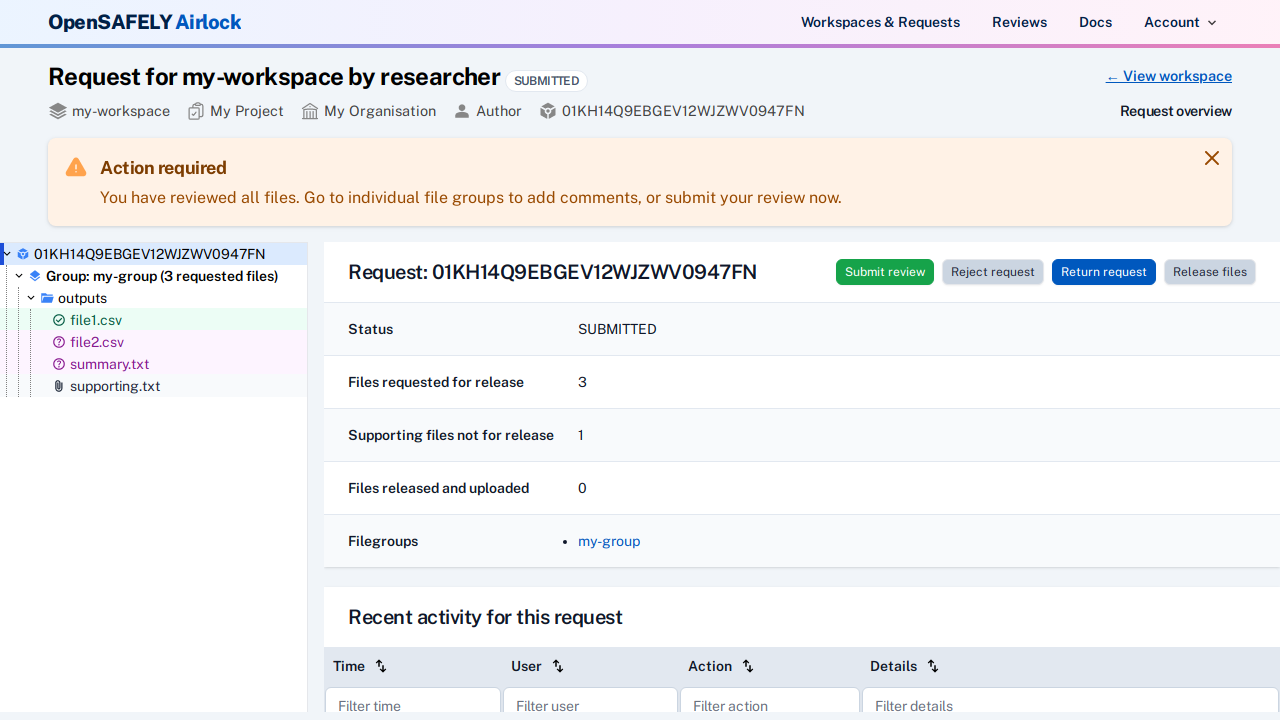 Submit independent review